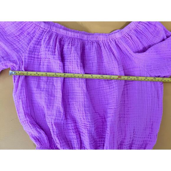 Michael Stars Isabel Convertible On/Off Shoulder Cotton Gauze Top NWOT - Picture 4 of 10